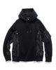 Sacai Sponge Sweat x Nylon Twill Hoodie Black, Sweaters