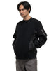 Sacai Sponge Sweat x Nylon Twill Pullover Black, Sweaters