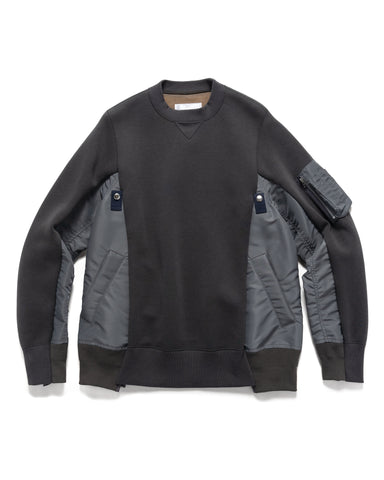 Sacai Sponge Sweat x Nylon Twill Pullover C/GRAY_C/GRAY, Sweaters