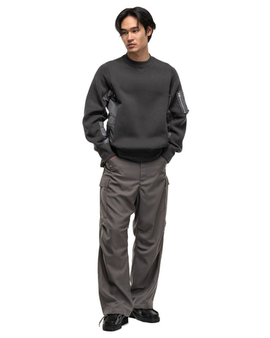 Sacai Sponge Sweat x Nylon Twill Pullover C/GRAY_C/GRAY, Sweaters