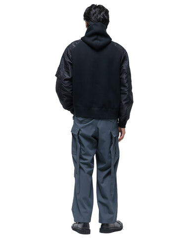 Sacai Sponge Sweat Hoodie Black, Sweaters