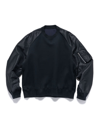 Sacai Sponge Sweat Panelled Pullover Black, Sweaters