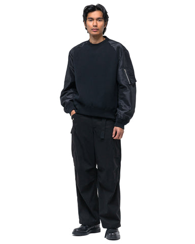 Sacai Sponge Sweat Panelled Pullover Black, Sweaters