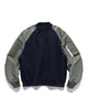 Sacai Sponge Sweat Panelled Pullover Navy x Khaki, Sweaters