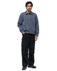 Sacai Sponge Sweat Polo LS Shirt Blue Gray, Sweaters