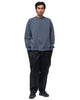 Sacai Sponge Sweat Pullover Crew Blue Gray, Sweaters