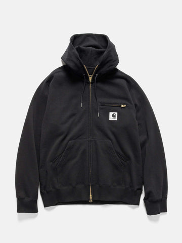 sacai x Carhartt WIP Cotton Jersey Hoodie Black, Sweatshirts