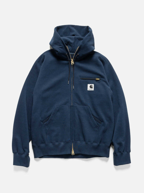 sacai x Carhartt WIP Cotton Jersey Hoodie Blue, Sweatshirts