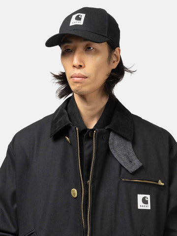 sacai x Carhartt WIP Duck Cap Black, Caps
