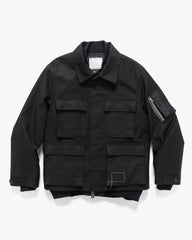 sacai x WTAPS Cotton Back Satin Jacket Black, Outerwear