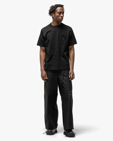 sacai x WTAPS Flock Print T-Shirt Black, T-Shirts