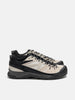 Side view of the Salomon X ALP LTR in Black and vanilla ice 