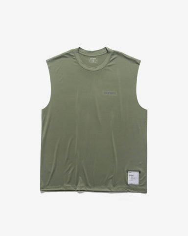 Satisfy AuraLite Muscle Tee Oil Green, T-Shirts