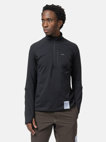 Satisfy FuzzFleece Half-Zip Black, Fleece