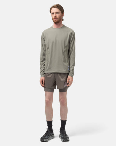 Satisfy FuzzFleece™ Octa™ Long Tee Vetiver, T-Shirts