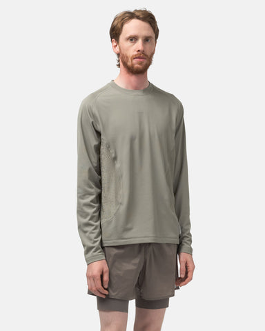 Satisfy FuzzFleece™ Octa™ Long Tee Vetiver, T-Shirts