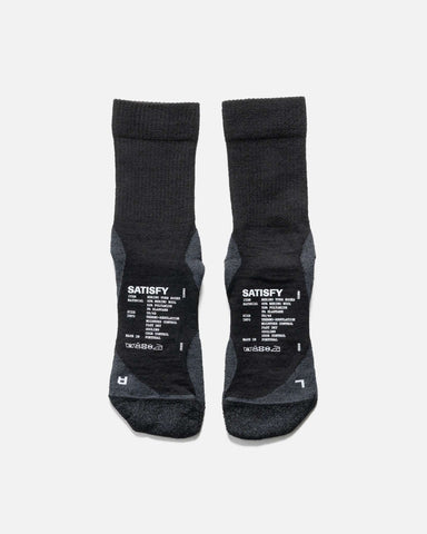 Satisfy Merino Nylon Tube Socks Black, Socks