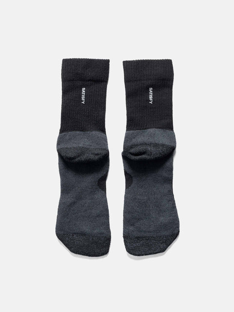 Satisfy Merino Nylon Tube Socks Black, Socks