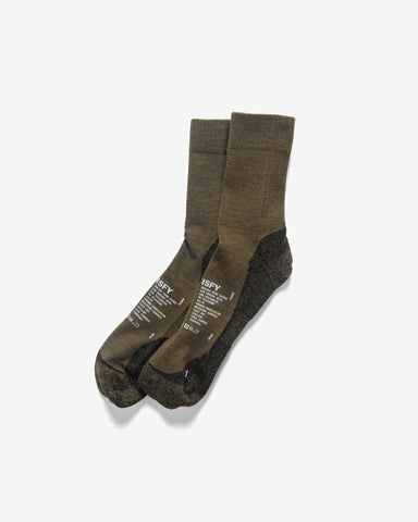 Satisfy Merino Nylon Tube Socks Dark Olive, Accessories