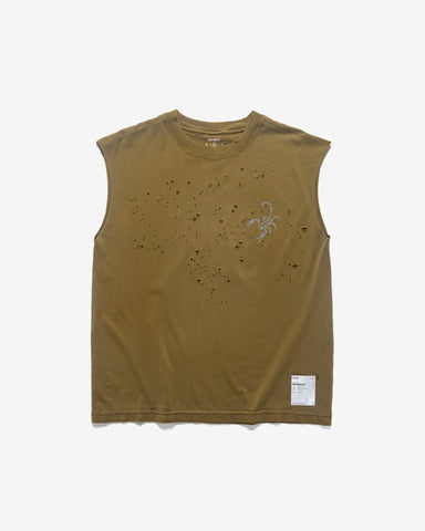 Satisfy MothTech Muscle Tee Sun Bleached Military Olive, T-Shirts