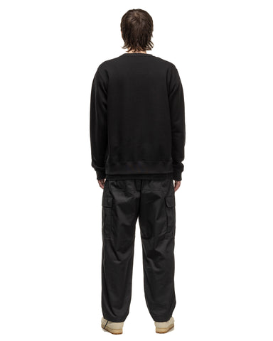 Sophnet. Cotton Silk French Terry Crewneck Sweat Black, Sweaters