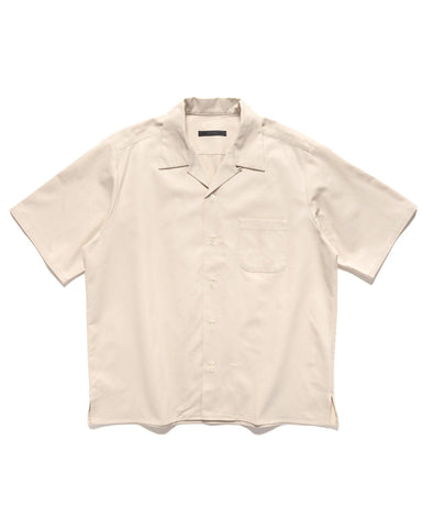 Sophnet. High Twisted Light Twill S/S Open Collar Shirt Off White, Shirts