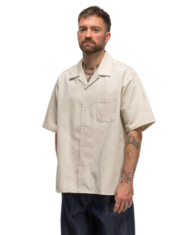 Sophnet. High Twisted Light Twill S/S Open Collar Shirt Off White, Shirts