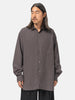 ssstein Rayon/Linen Oversized Down Pat Shirt Charcoal, Shirts