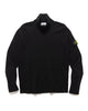 Stone Island Stretch RWS Wool Mock Neck Sweater Black, Sweaters