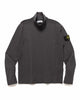 Stone Island Stretch RWS Wool Mock Neck Sweater Lead Grey, Sweaters