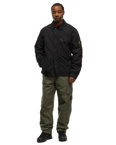 Stone Island 50 Fili Quilted-TC Shirt Jacket Black, Outerwear