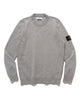 Stone Island 7 Gauge Lambswool Knit Crewneck Melange Grey, Sweaters