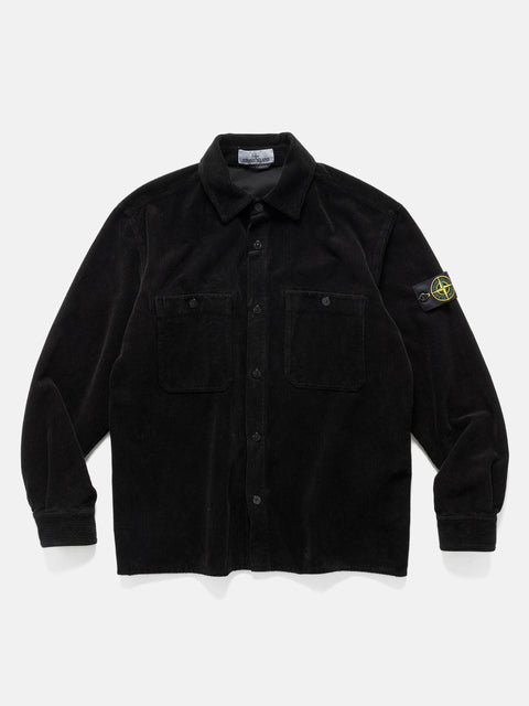 Stone Island Cotton Corduroy Overshirt Black, Overshirts