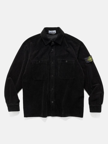 Stone Island Cotton Corduroy Overshirt Black, Overshirts