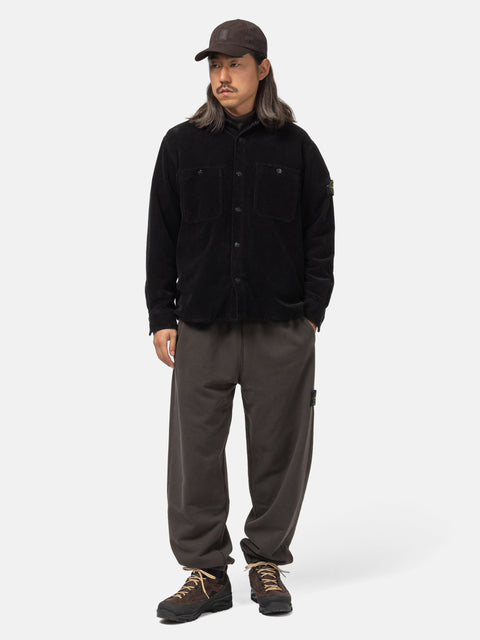 Stone Island Cotton Corduroy Overshirt Black, Overshirts