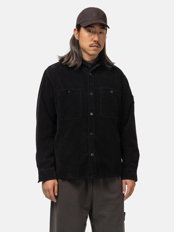 Stone Island Cotton Corduroy Overshirt Black, Overshirts