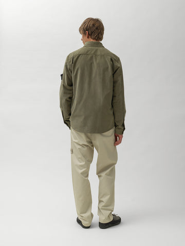 Stone Island Cotton Corduroy Shirt Military Green, Shirts