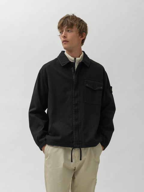 Stone Island Cotton Jacket Black, Jackets