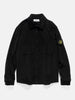 Flat shot of the Stone Island Cotton Micro-Corduroy Overshirt Black