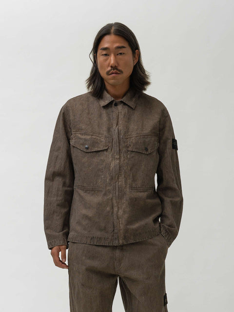 Stone Island Corduroy Overshirt Lead Grey, Shirts