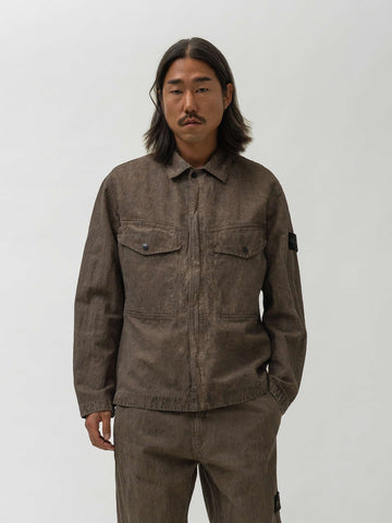Stone Island Corduroy Overshirt Lead Grey, Shirts