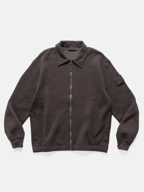 Stone Island Ghost Piece Cotton Wool Fleece Track Jacket Dark Brown, Track Jackets