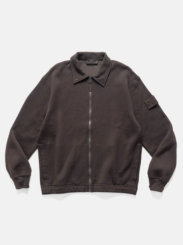 Stone Island Ghost Piece Cotton Wool Fleece Track Jacket Dark Brown, Track Jackets