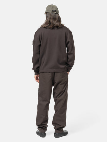 Stone Island Ghost Piece Cotton Wool Fleece Track Jacket Dark Brown, Track Jackets