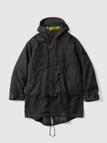 Stone Island Dense Oxford Nylon-TC Long Parka Lead Grey, Jackets