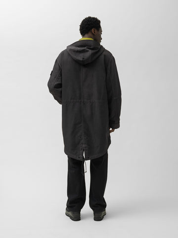 Stone Island Dense Oxford Nylon-TC Long Parka Lead Grey, Jackets