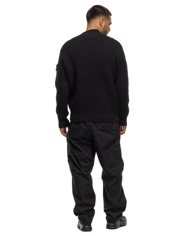 Stone Island Double Weave Pure Wool Knit Sweater Black, Sweaters