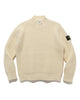 Stone Island Double Weave Pure Wool Knit Sweater Natural, Sweaters