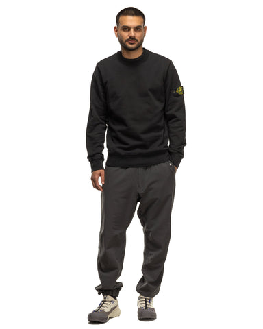 Stone Island Garment Dyed Cotton Fleece Crewneck Black, Sweaters