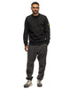 Stone Island Garment Dyed Cotton Fleece Crewneck Black, Sweaters